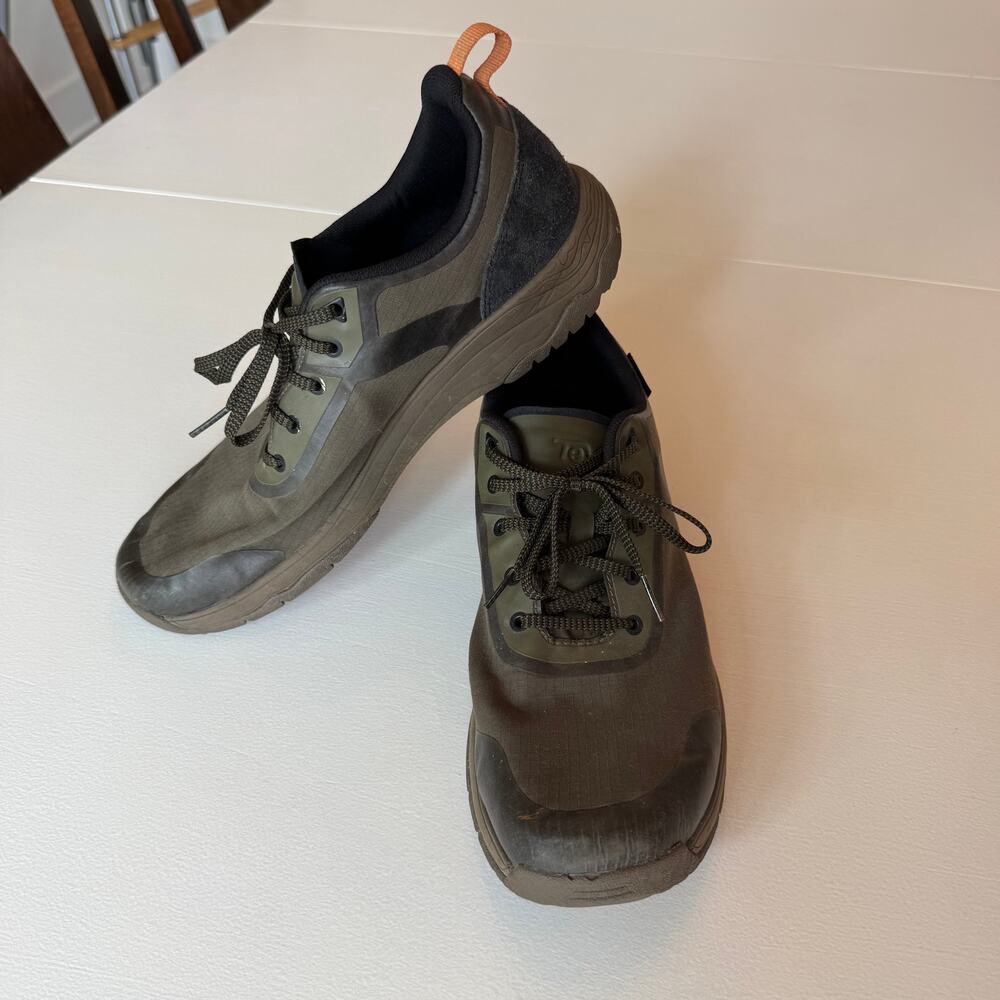 Teva Men's Gateway Low Dark Olive Shoes Size 10.5 Outdoor Hiking Suede Sneaker